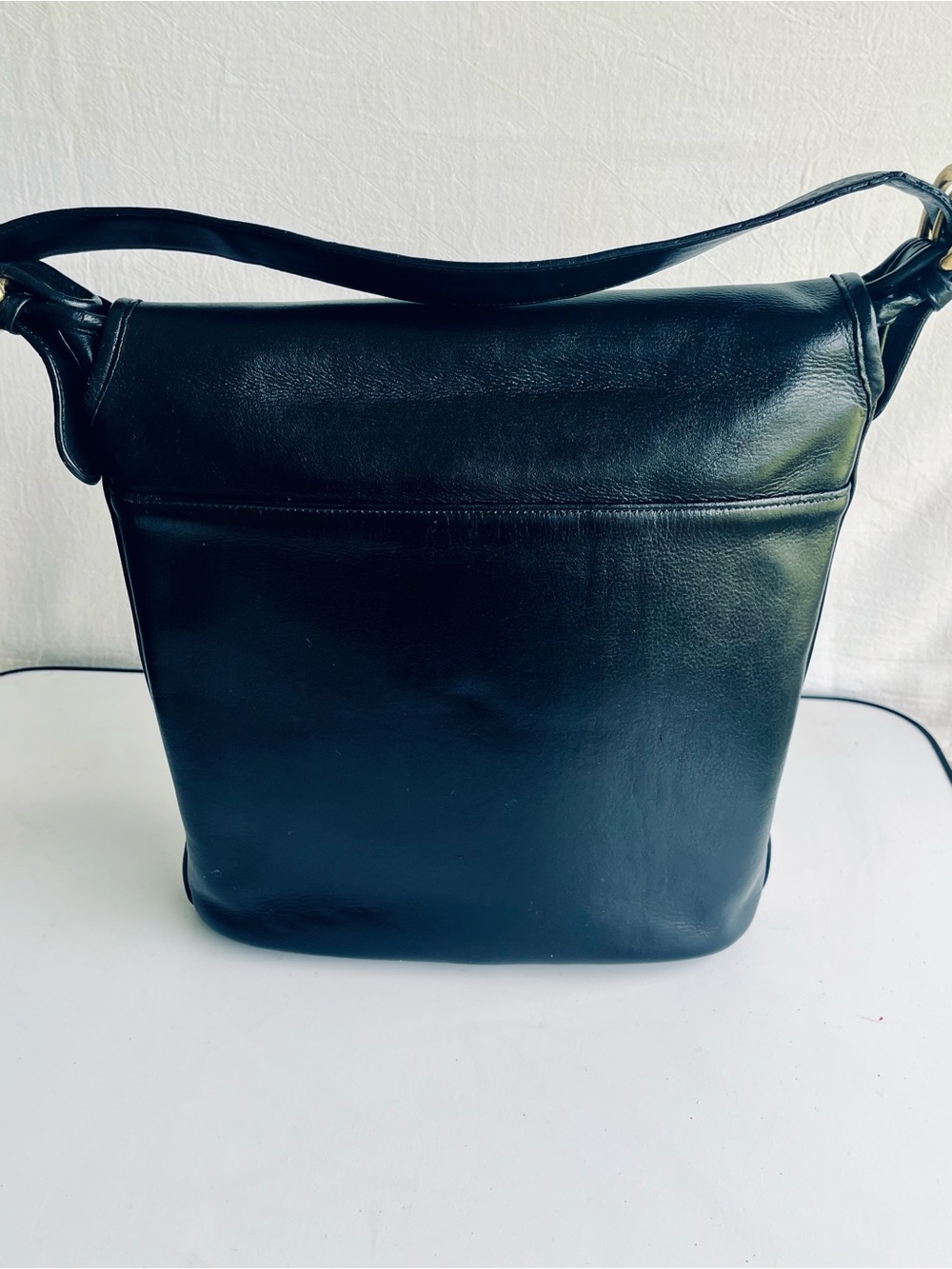 VINTAGE COACH 4115 WHITNEY BLACK LEATHER CROSSBODY DUFFLE  BAG - Picture 10 of 13